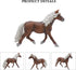MODEBESO® Realistic Animal Figures Playset,Horse Figurines,Hand Painting Horse Figures,Educational Toy,Cake Toppers Christmas Birthday Gift for Ki...