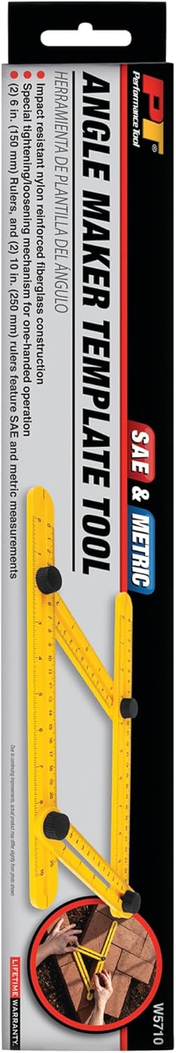Performance Tool W5710 Angle Maker Template Tool - Easily Measure and Duplicate Angles for Precise Cutting and Installation Jobs...