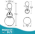 140Pcs Keychain Hooks with Key Rings, Flasoo Keychain Hardware with 70Pcs Swivel Clasps Lanyard Snap Hook and 70Pcs Keychain Rings for DIY Crafts,...
