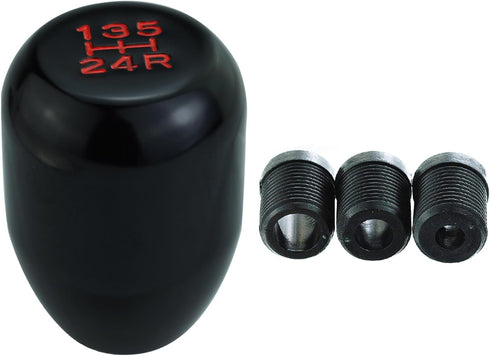 Abfer 5 Speed Shift Knob Aluminum Alloy Stick Shifter Handle Car Shifting Lever Head Fit for Most Automatic Manual Transmission Vehicle (Black)...