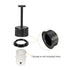 MECCANIXITY E26/E27 Socket Ring Removal Tool T Type with Lamp Shade Socket Rings for Medium Base, Light Replacing Accessories, Black Pack of 5...
