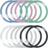 12 Pieces Magnetic Wireless Charger Universal Metal Rings with Sticker, 6 Colors, Ultra Thin Metal Rings Compatible with MagSafe Wireless Charger ...