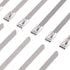 Swpeet 50Pcs 5.9 Inch Stainless Steel Exhaust Strap Wrap Coated Locking Cable Zip Ties Perfect for Automotive Parts, Home Repair, Computer Repair...