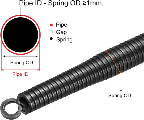 PATIKIL 16.3mm OD B Type Spring Tube Bender 520mm Long for 18-20mm PVC Pipe in Home Renovations and Electrician Wiring...