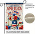 God Bless America Garden flag 12.5 x 18 Inch 4th of July Patriotic Floral Memorial USA Flag Double Sided Burlap Flag for Summer Anniversary Decor...
