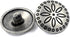 Bezelry 12 Pieces Simple Flower Carving Metal Shank Buttons 18mm (11/16 inch) (Antique Silver)...