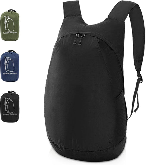 MULISOFT 30L Foldable Hiking Backpack, Lightwight Camping Backpack For Men & Women, Water-resistant Travel Daypack, Multifunctional Black Backpack...