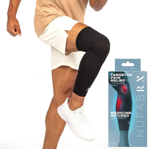 Leg Compression Sleeve for Pain Relief, Thigh, Calf and Knee Brace, Medicine-Infused Compression Sleeves for Women and Men with Arthritis, Tendoni...