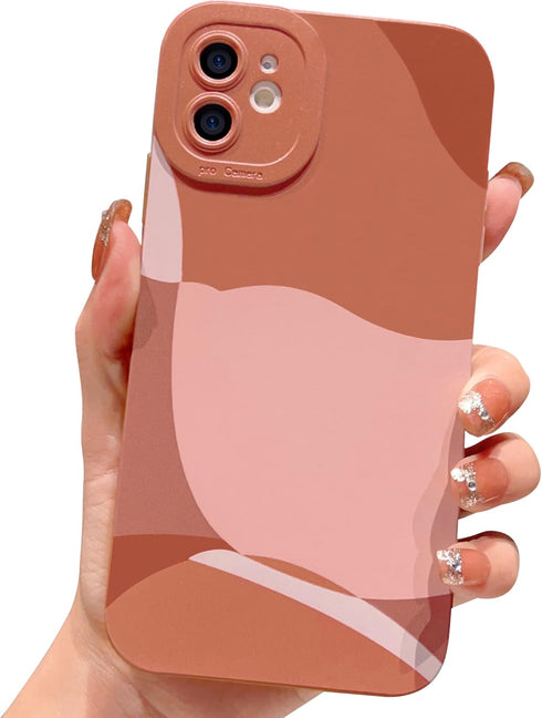 YKCZL Compatible with iPhone 11 Case 6.1 Inch, Cute Painted Art Full Camera Lens Protective Slim Soft Shockproof Phone Case for Women Girl-Brown...