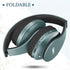 TUINYO Wireless Headphones Over Ear, Bluetooth Headphones with Microphone, Foldable Stereo Wireless Headset- Silver Blue...