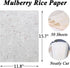 Acidea Mulberry Paper Sheets, 50 Sheets 11.8 x 15.7inch Mulberry Paper for Decoupage, Natural Fiber Rice Paper with Petal, Art Tissue Washi Paper ...