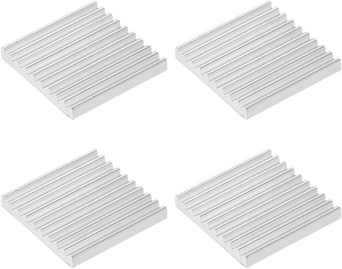 uxcell 2.5x19x19mm Silver Tone Aluminum Heatsink Thermal Adhesive Pad Cooler for Cooling 3D Printers 4Pcs...