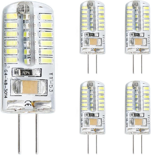 5pcs G4 LED Bulb12V 4W AC/DC Landscape Light Bulbs Bi-Pin Base Light Bulbs Led Landscape Light Bulbs G4 Bulb LED Lighting Equiavlent to 20W-30W T3...