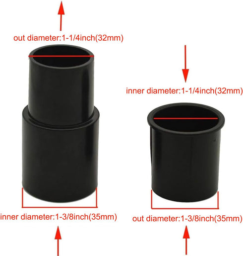 EZ SPARES 35mm to32mm & 32mm to35mm Vacuum Hose, Adapter Kit Compatible with Normal round interface Vacuum Cleaner Plastic Adaptor(2Pcs)...