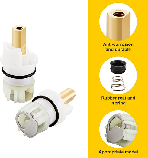 RP25513 faucet stem assembly, Replacement Kit for Delta two handle faucet repair kit, Includes RP4993 Seats and Springs, 2 Pack...