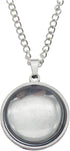 Julie Wang 10 Sets Stainless Steel Bezel Tray Pendant with Glass Cabochons and Chain for Resin Photo Jewelry Necklace Making Round 30x30mm...