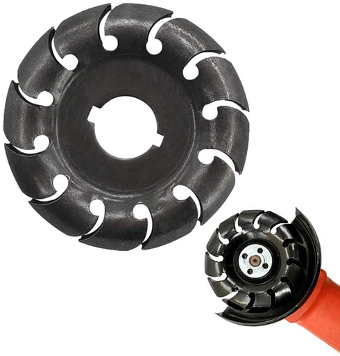 Wood Shaping Disc Wood Carving Disc,Manganese Steel 12 Teeth Wood Shaping Disc Saw Blade, Wood Disc Cutting for 100115125 Angle Grinder Woodworkin...