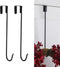 16" Wreath Hanger for Front Door, 2 Pack Wrought Iron Over The Door Hook, Matte Black...