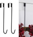 16" Wreath Hanger for Front Door, 2 Pack Wrought Iron Over The Door Hook, Matte Black...