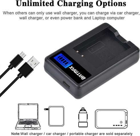 Batmax 2X EN-EL23 EN EL23 Battery + Quick LCD Charger for Nikon Coolpix P600, P610, B700, P900, S810c Digital Cameras...