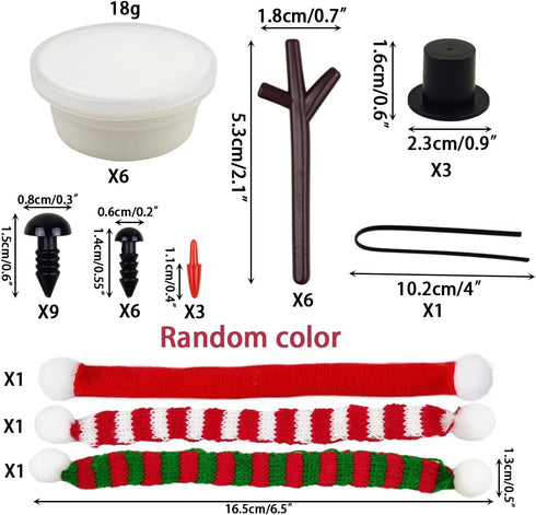 QINGQIU DIY Your Own Snowman Kit Molding Clay Build a Snowman Crafts Toy for Kids Boys Girls Christmas Stocking Stuffers Gifts...