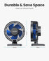 Gaiatop USB Desk Fan, Small But Powerful, Portable Quiet 3 Speeds Wind Desktop Personal Fan, Adjustment Mini Fan Table Fan for Better Cooling, Hom...
