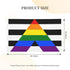 Pride Flag Rainbow Gay Flag LGBTQ Banner Garden Decor 3 x 5 Feet Double-Stitched for Gay Straight Ally with 6.5 Feet Red Telescoping Flag Pole Ext...