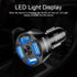 Car Charger Adapter, 4 Ports USB Fast QC3.0, Quick Phone with LED Light Display, Compatible iPhone 12 Pro Max/11 Pro/XS/XR, Galaxy S20 Ultra and M...