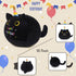 Black Cat Plush, 13.7" Cat Stuffed Animal, Soft Cute Cat Plushie, 3D Cat Shape Design Pillow for Boys Girls, Sofa Bedroom (Birthday Cat)...