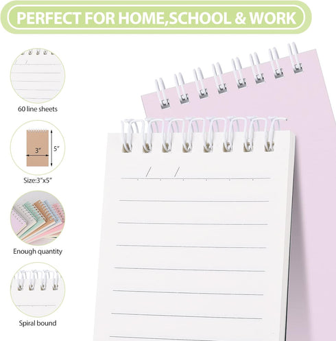Ddaowanx Small Notebooks,3x5 Pocket Spiral Notepads With Lined Pages - The Perfect Little Mini Notebook to Stay Organized and Boost Productivity a...