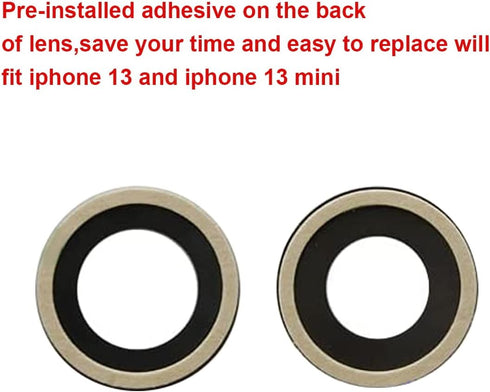 OEM Rear Back Camera Glass Lens Replacement for iPhone 13 and iphone 13 mini with Pre-Installed Adhesive and Repair Tool Kit...
