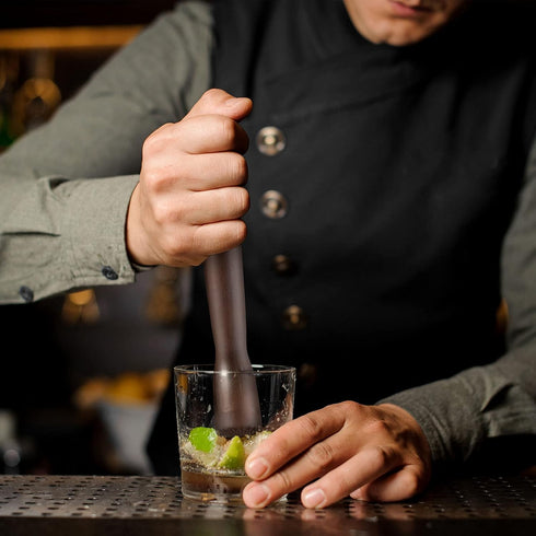 Patelai Wooden Cocktail Drinks Muddler Bar Muddler and 12 Inches Bar Spoon Stainless Steel Shaker Spiral Mixing Spoon for Making Cocktails Mojito ...