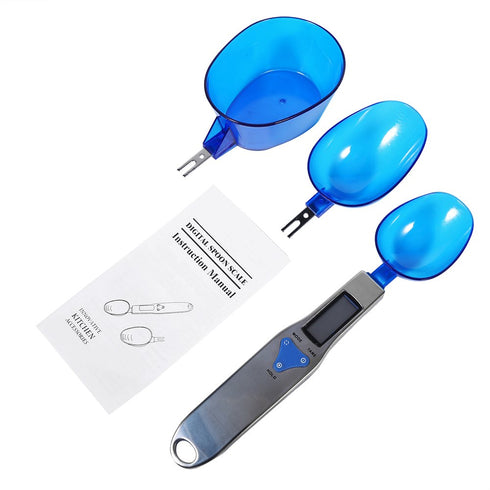 Portable Kitchen Scale Spoon, Milligrams Portable LCD Display Scale with 3 Removable Digital Measuring Spoons with Graduation from 0.1 g to 500 g...