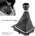 Qiilu 5 Speed Car Gear Shift Knob Boot Gearstick Gaiter Kit Manual/Auto Gear Shifter Boot Cover Replacement for Golf 6 MK5 MK6 2005-2014...