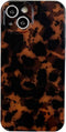 Tortoise Shell Retro Phone Case Compatible with iPhone 14 Pro Chic Amber Brown Leopard Stylish Classic Soft Slim Protective Cover for iPhone 14pro...