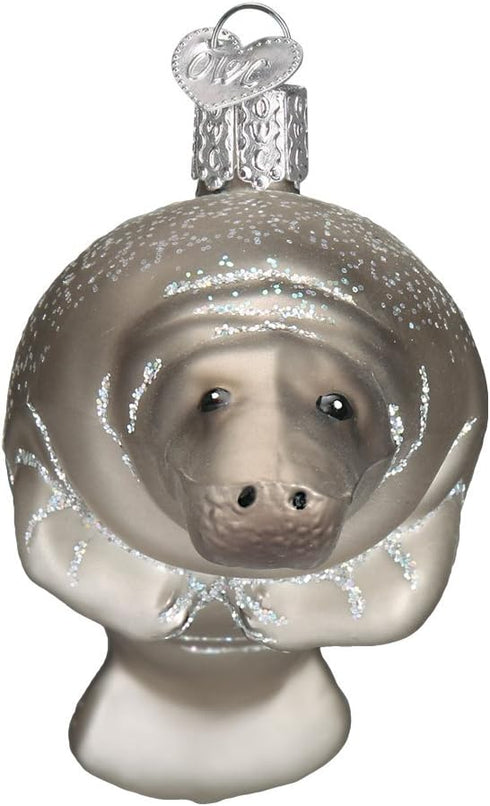 Old World Christmas Manatee Glass Blown Ornament for Christmas Tree...