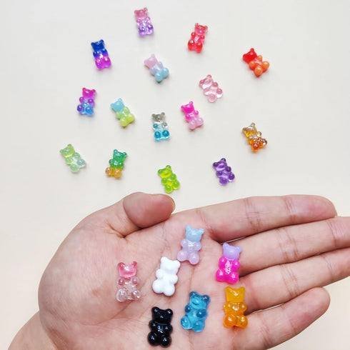 Charms for Shoes Clogs Bubble Slides Sandals, 22 Pcs Cute Gummy Resin Bear Charms, Girls Teens Women Adults Bling Shoe Charms Accessories DIY Gift...