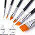 Bowitzki Face Paint Brush Set, 6pcs Artist Brushes for Body Face Painting,Acrylic Painting Watercolor Oil Gouache...