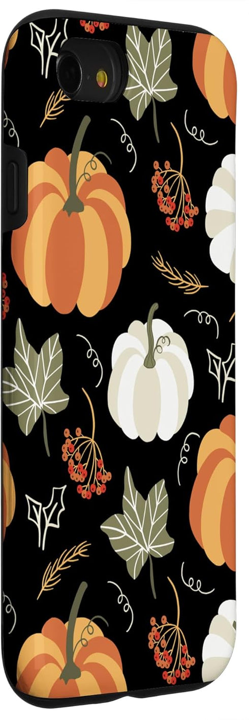 iPhone SE (2020) / 7 / 8 Autumn falling leaves and pumpkin spice harvest happy fall Case...