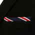 S&W SHLAX&WING Striped Pocket Square for Mens Suit Jacket Blue and Red...