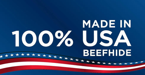 PET FACTORY 100% Made in USA Beefhide 12" Roll Dog Chew Treat - Natural Flavor, 1 Count/1 Pack...