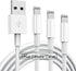 3 Pack Apple MFi Certified iPhone Charger Cable 10ft, Lightning to USB Cord, 2.4A Fast Charging,Apple Phone Long Chargers for iPhone 12/11/11Pro/1...