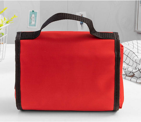 First Aid Bag First Aid Kit Empty Medical Storage Bag Red Trauma Bag for Emergency First Aid Kits Car Workshop Cycling Outdoors (Red Folding)...