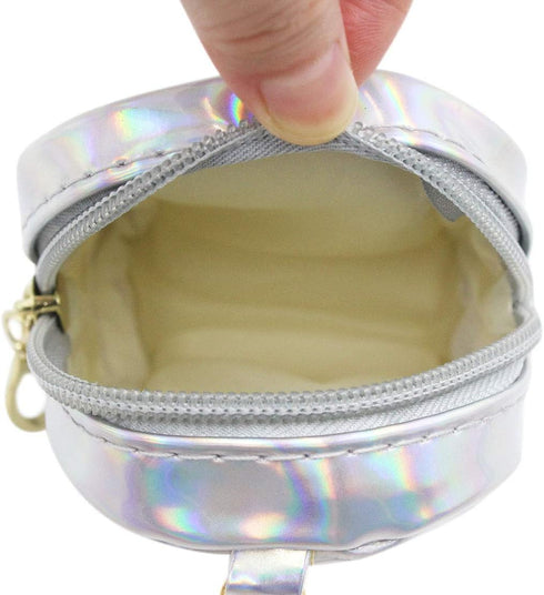 RARITYUS Mini Wallet Zip Around Cute Unicorn Holographic Coin Purse Change Purse with Key Ring...
