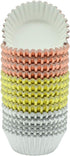 Mini Metallic Foil Paper Cupcake Liners/Baking Cups in Rose Gold, Gold and Silver, 300-Count...