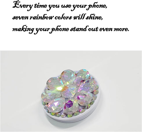 MJ Blooming Twinkle Finger Kickstand, Foldable Multi-Functional Cell Phone Grip and Holder, Suitable for Cell Phones and Tablets (Aurora)...