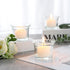 Letine Tealight Candle Holder Set of 12- Clear Glass Votive Candle Holders Bulk for Christmas Decorations, Wedding, Party & Home Decor...