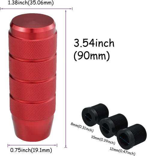 Shifter Gear Knob Car Weighted Transmission Shift Stick Lever Handle for Most Manual Automatic Vehicles (Red)...