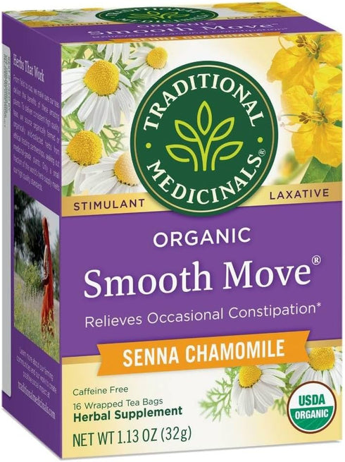 Traditional Medicinals Organic Smooth Move Chamomile Tea, 16 Tea Bags...