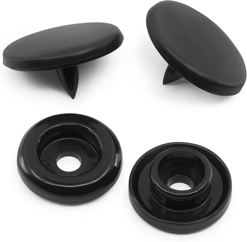 Dritz Plastic Snaps, Round, Black, Size 20 12-Count...